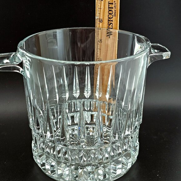 Cristal D'Arques Villeneuve ice bucket 5.75" crystal wine champagne cut glass - Picture 6 of 7